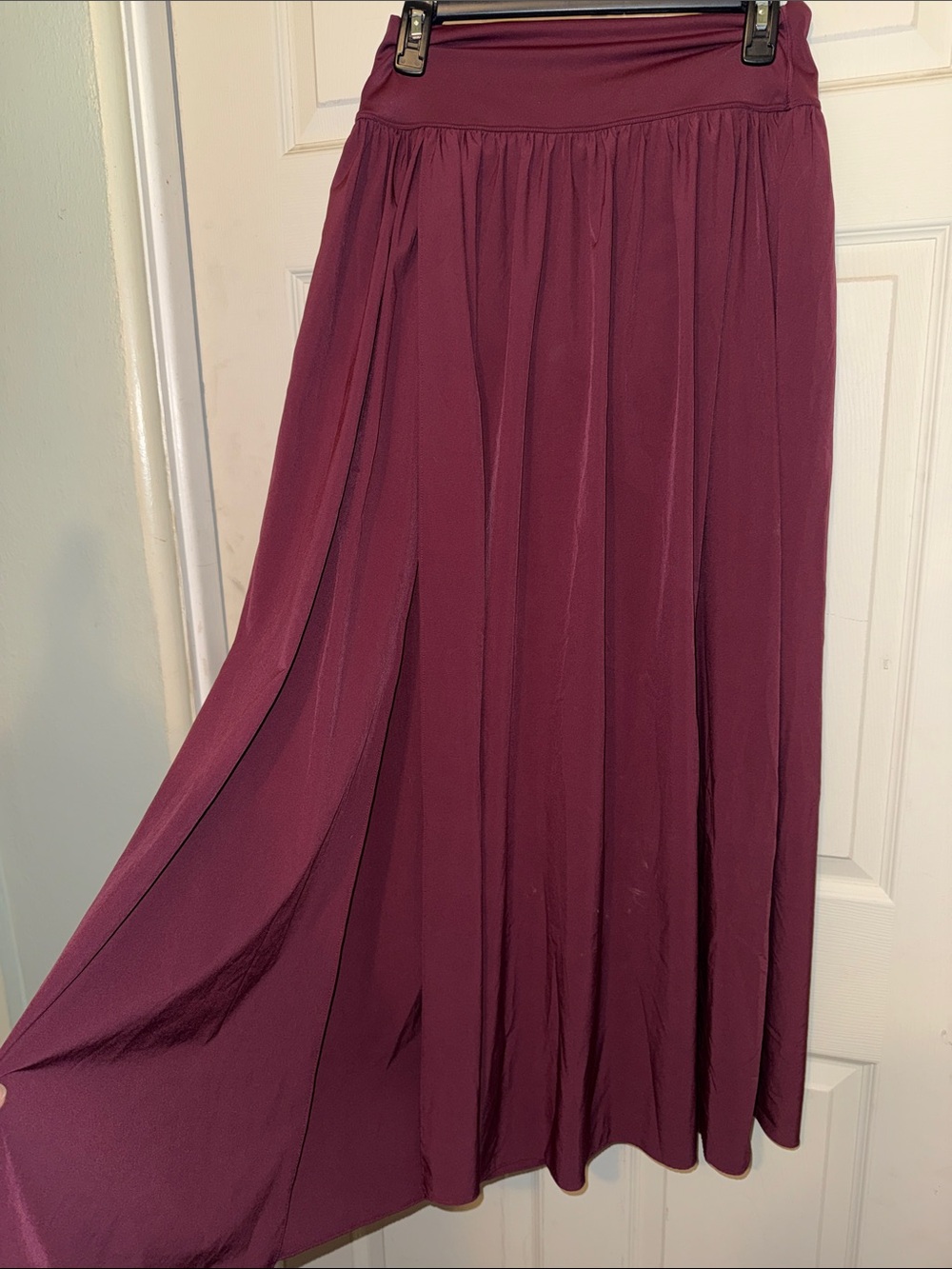 HALARA Maxi Skirt in Deep Wine Plum